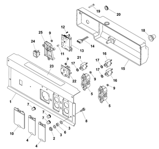 Control Panel Diagram and Parts List for 030755-02  Briggs and Stratton Generator